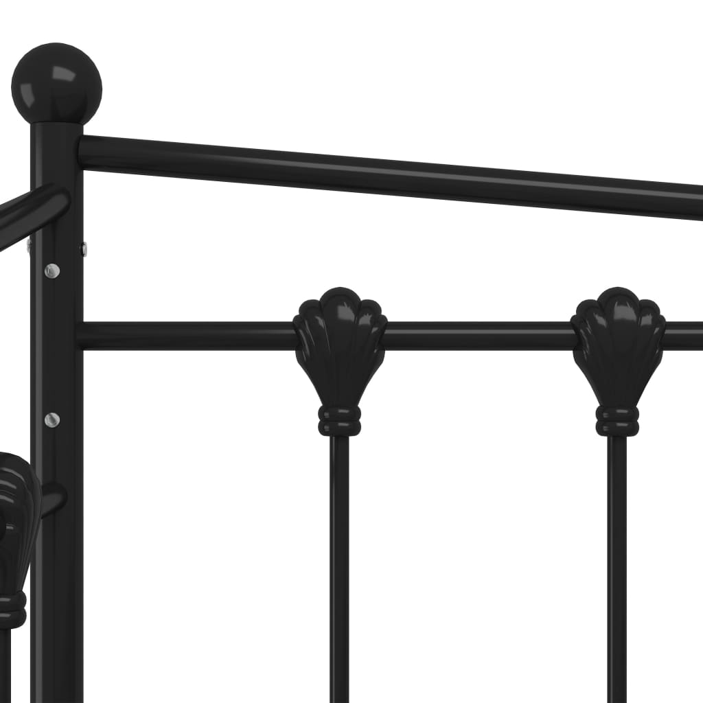 Sofa Bed Frame Black Metal 90x200 cm - Sudd