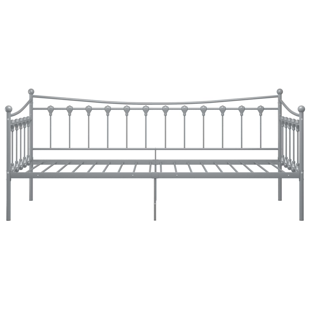 Sofa Bed Frame Grey Metal 90x200 cm - Sudd