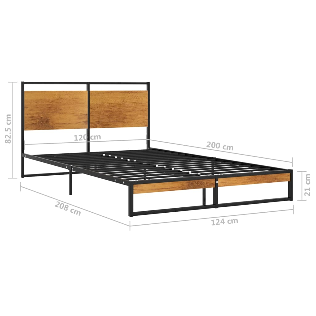 vidaXL Bed Frame Metal 120x200 cm - Sudd