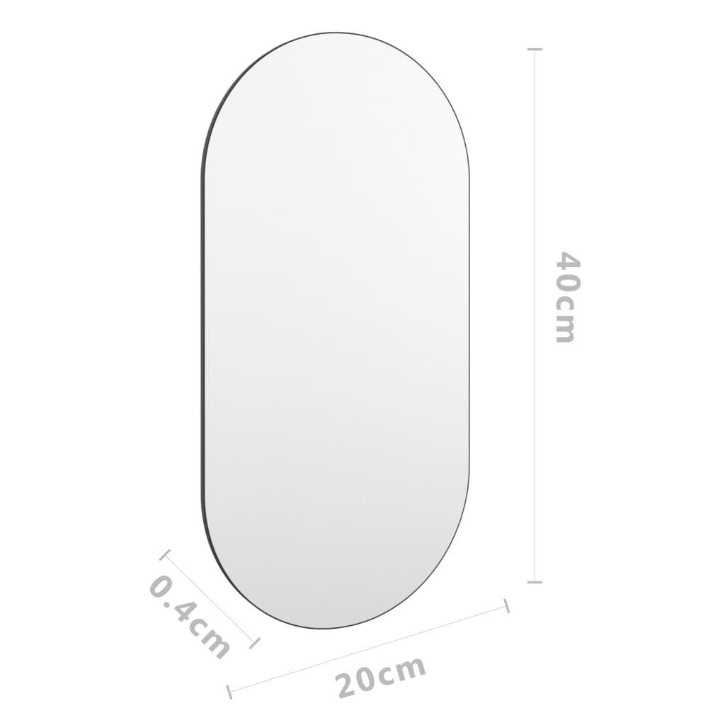 Mirror 40x20 cm Glass - Sleek and Spacious Wall Mirror - Sudd