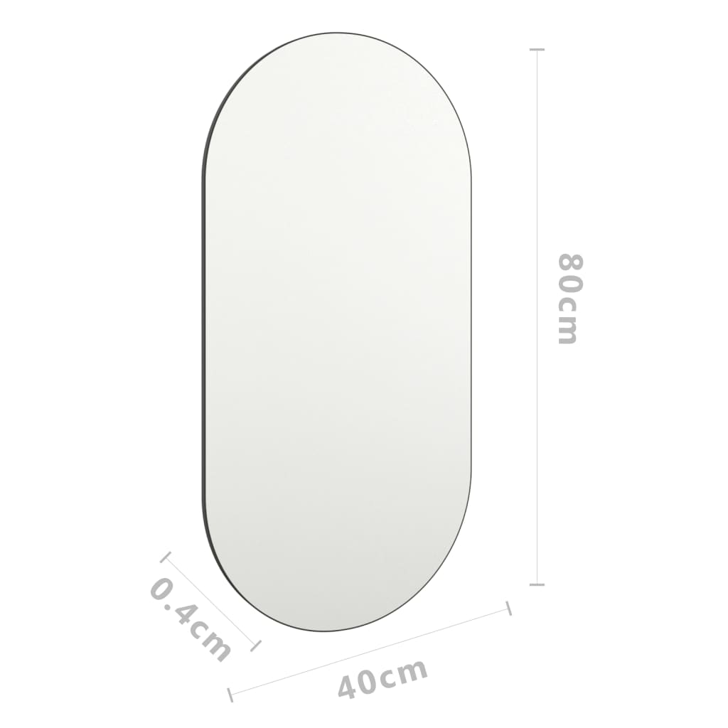 White Oblong Mirror 80x40 cm - Sudd