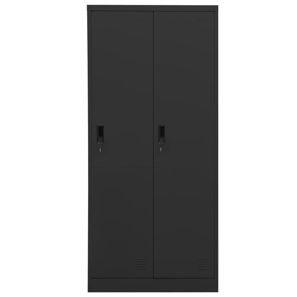 vidaXL Wardrobe Anthracite 80x50x180 cm Steel - Sudd