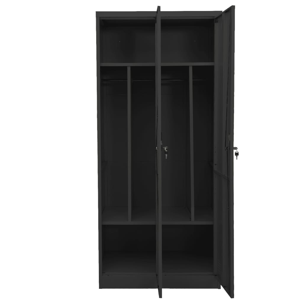 vidaXL Wardrobe Anthracite 80x50x180 cm Steel - Sudd