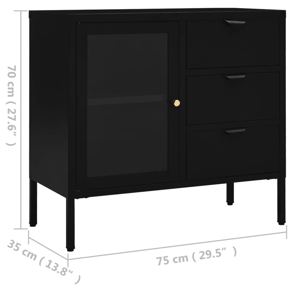 Black Steel Sideboard - Sudd