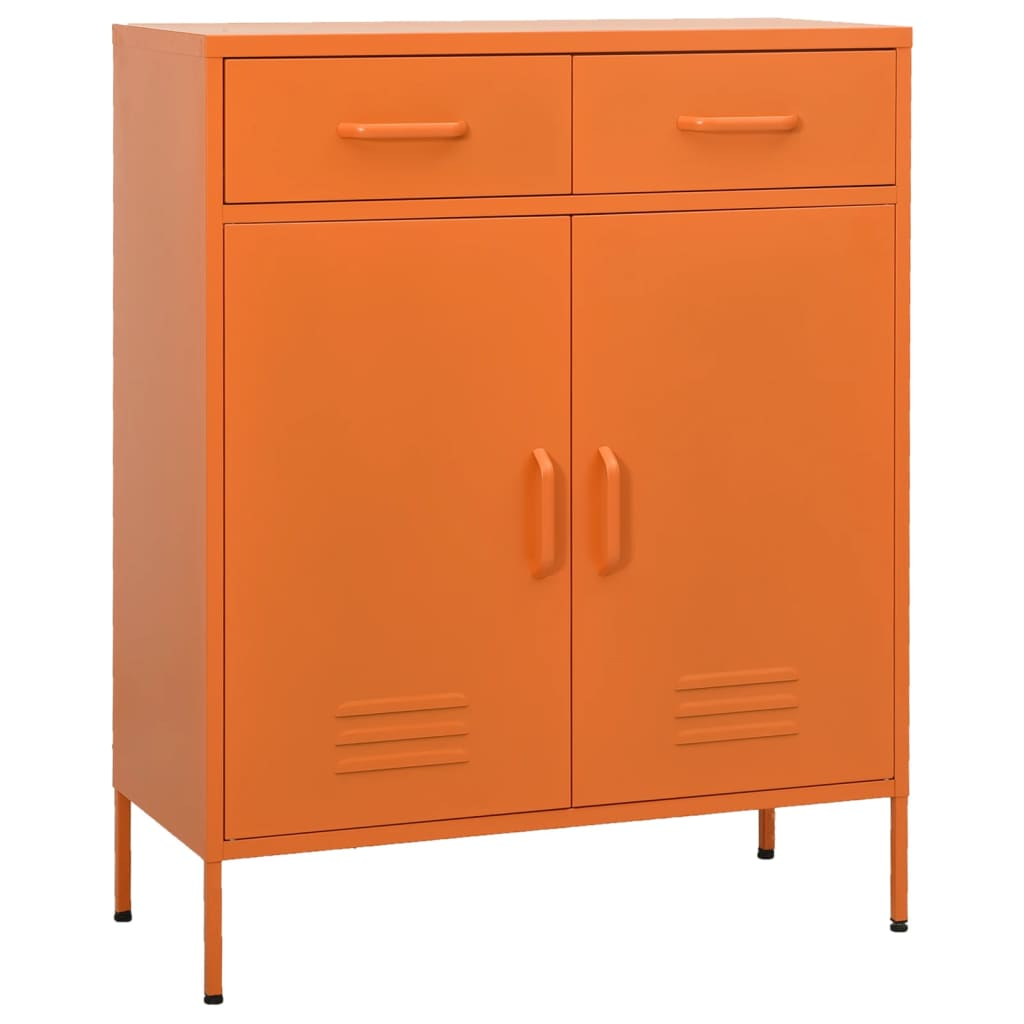 vidaXL Storage Cabinet Orange 80x35x101.5 cm Steel - Sudd