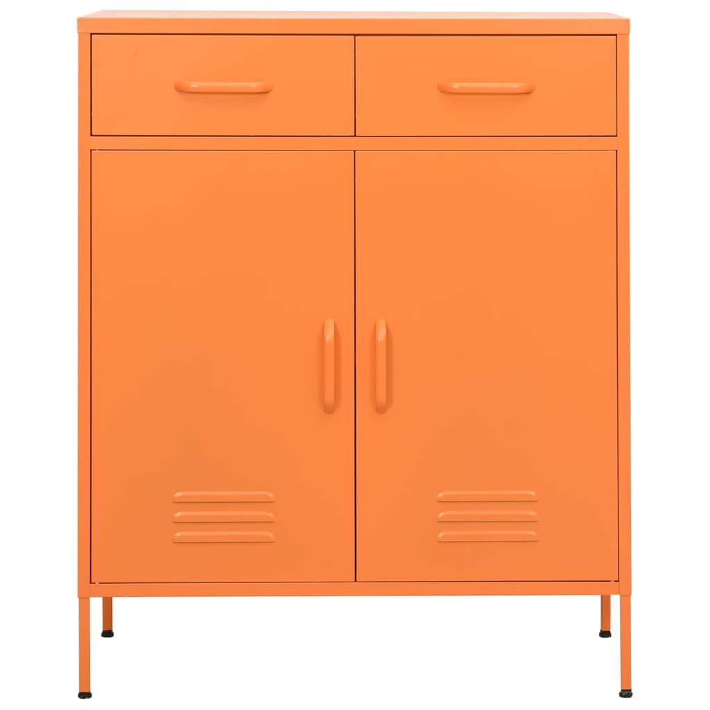 vidaXL Storage Cabinet Orange 80x35x101.5 cm Steel - Sudd