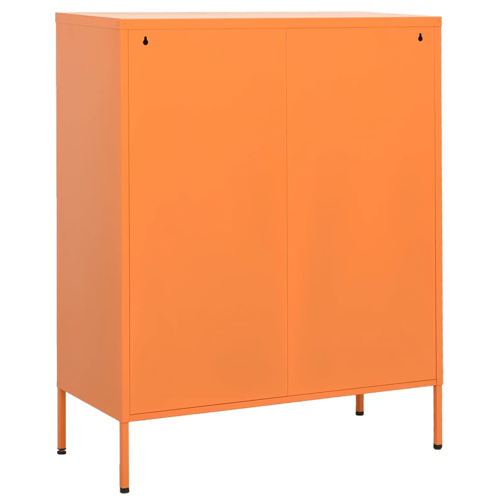 vidaXL Storage Cabinet Orange 80x35x101.5 cm Steel - Sudd