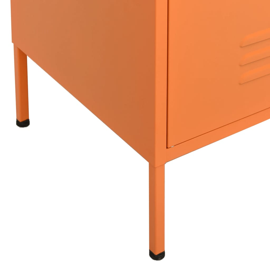 vidaXL Storage Cabinet Orange 80x35x101.5 cm Steel - Sudd