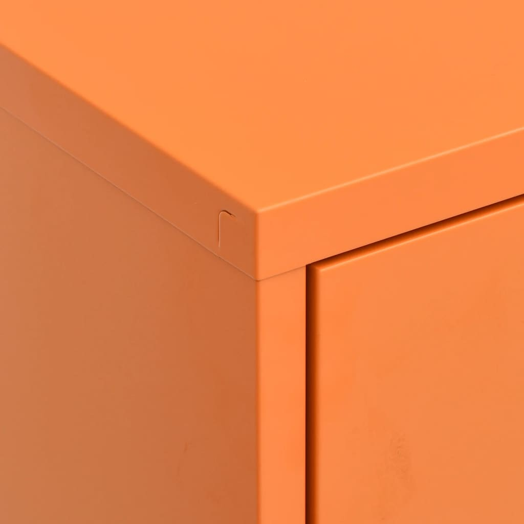 vidaXL Storage Cabinet Orange 80x35x101.5 cm Steel - Sudd