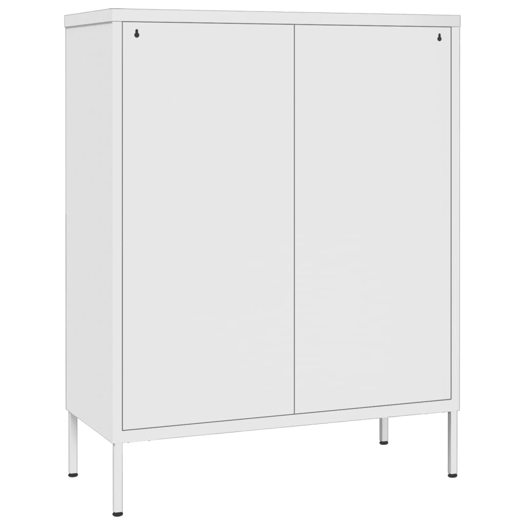 vidaXL Drawer Cabinet White 80x35x101.5 cm Steel - Sudd