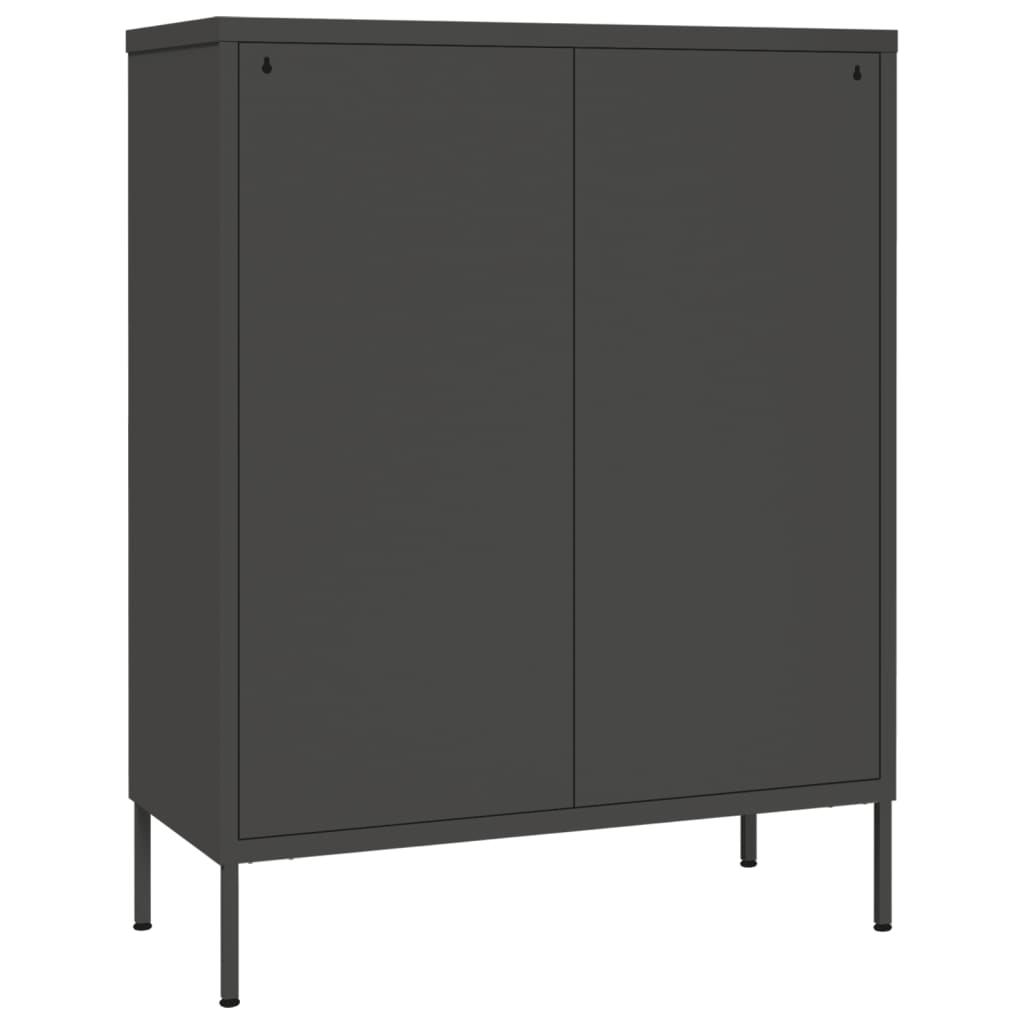 vidaXL Drawer Cabinet Anthracite 80x35x101.5 cm Steel - Sudd