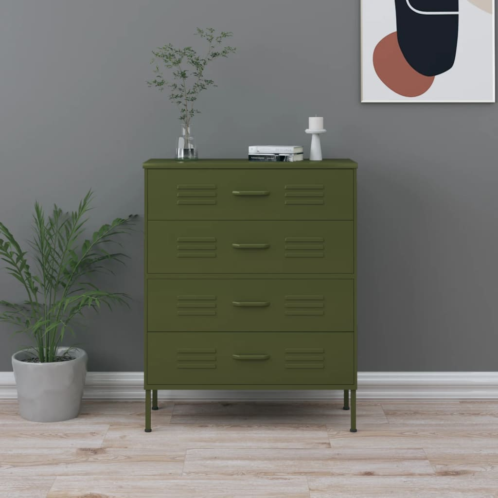 Green Steel Chest of Drawers - Sudd