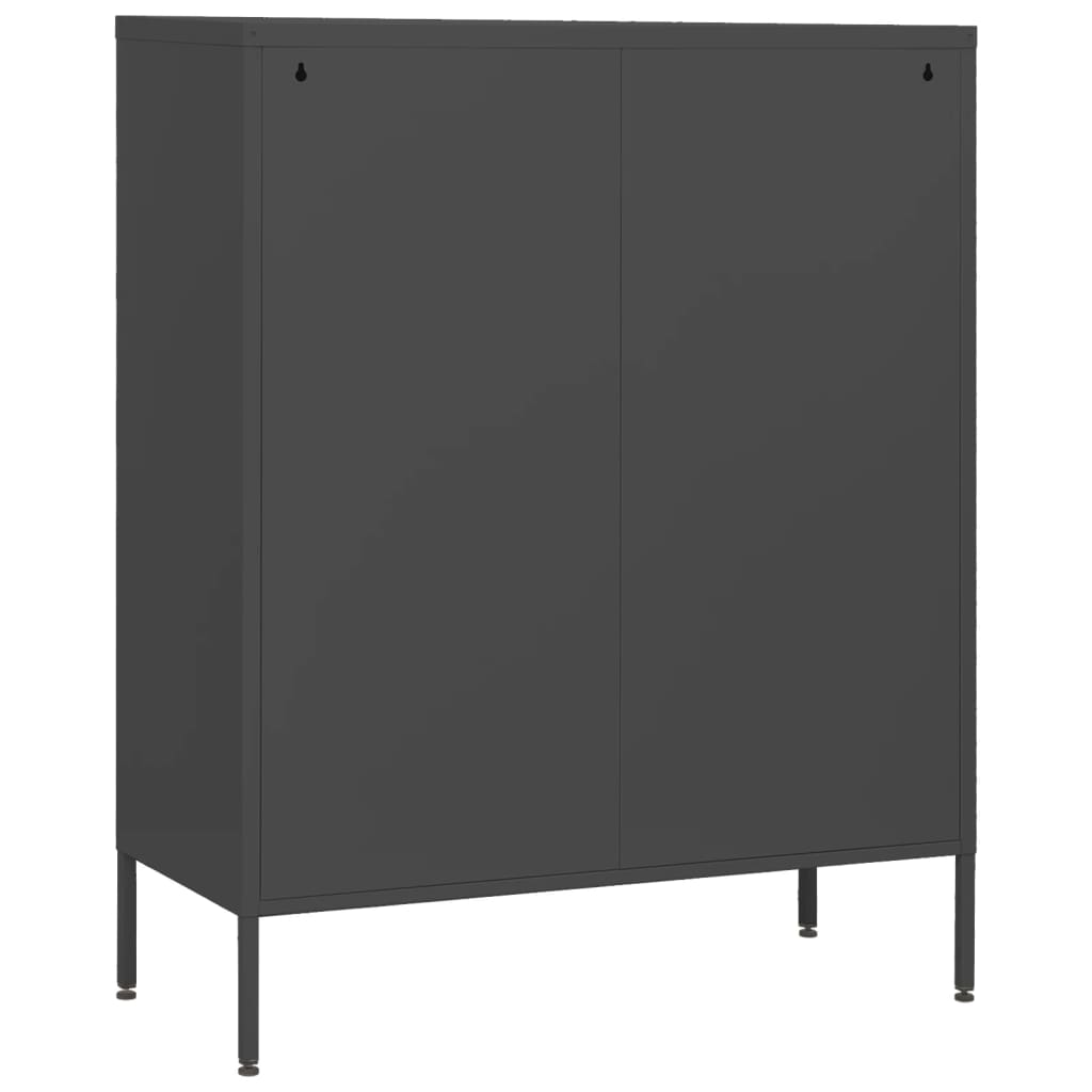 vidaXL Chest of Drawers Anthracite 80x35x101.5 cm Steel - Sudd