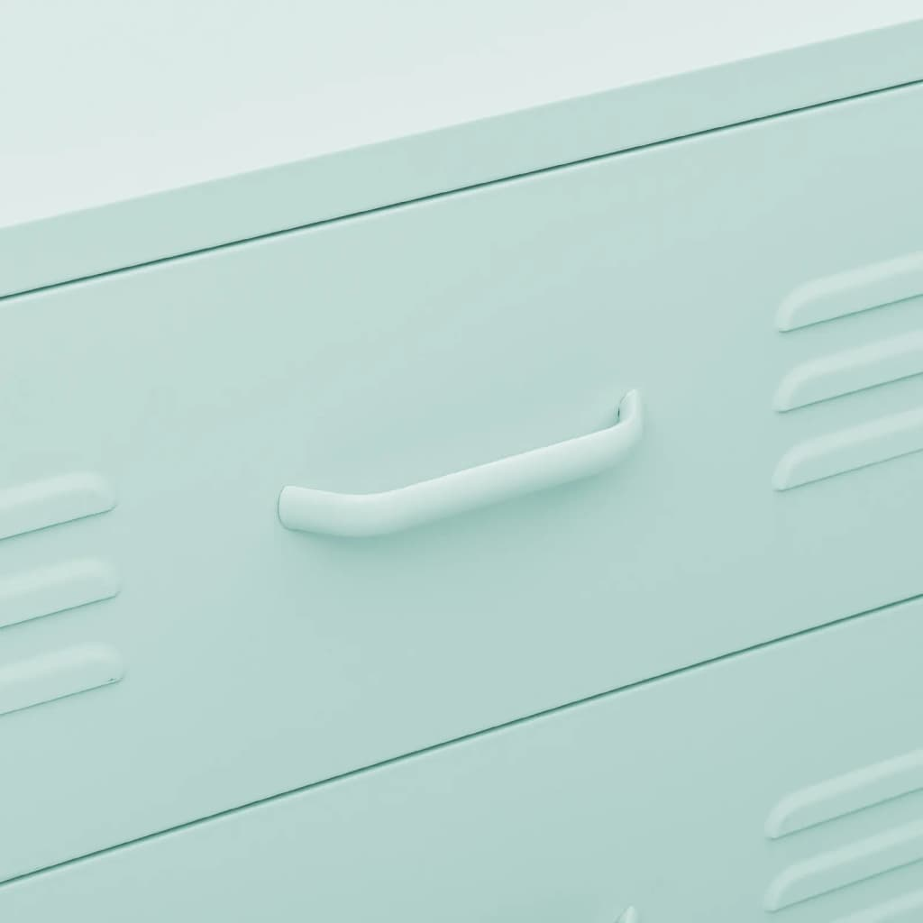 vidaXL Chest of Drawers Mint 80x35x101.5 cm Steel - Sudd