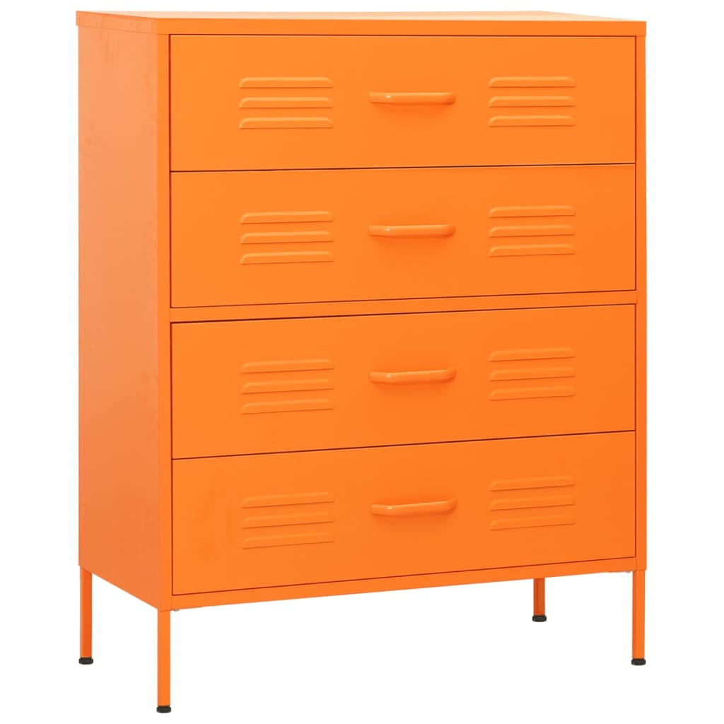 Orange Steel Chest of Drawers - Sudd