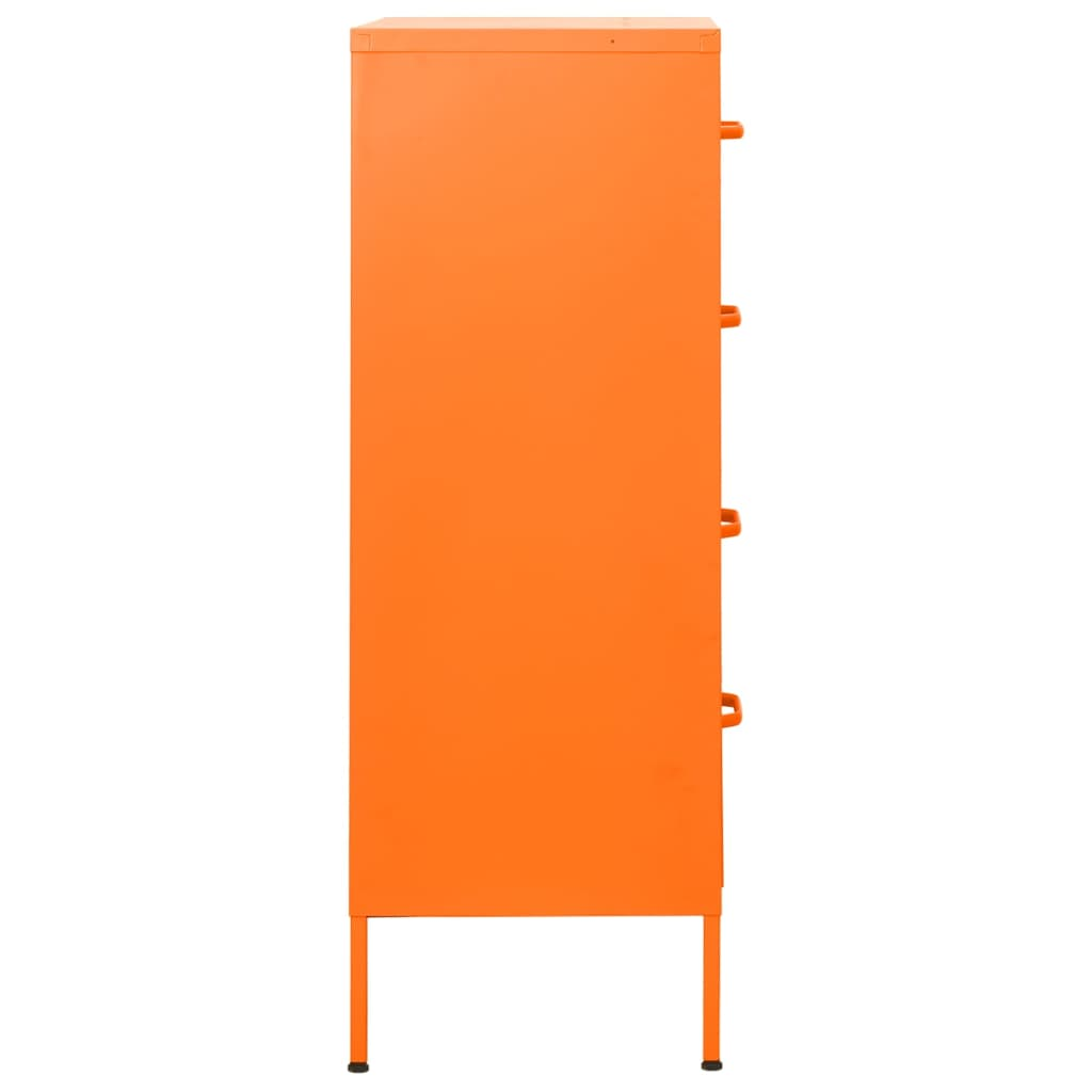 Orange Steel Chest of Drawers - Sudd