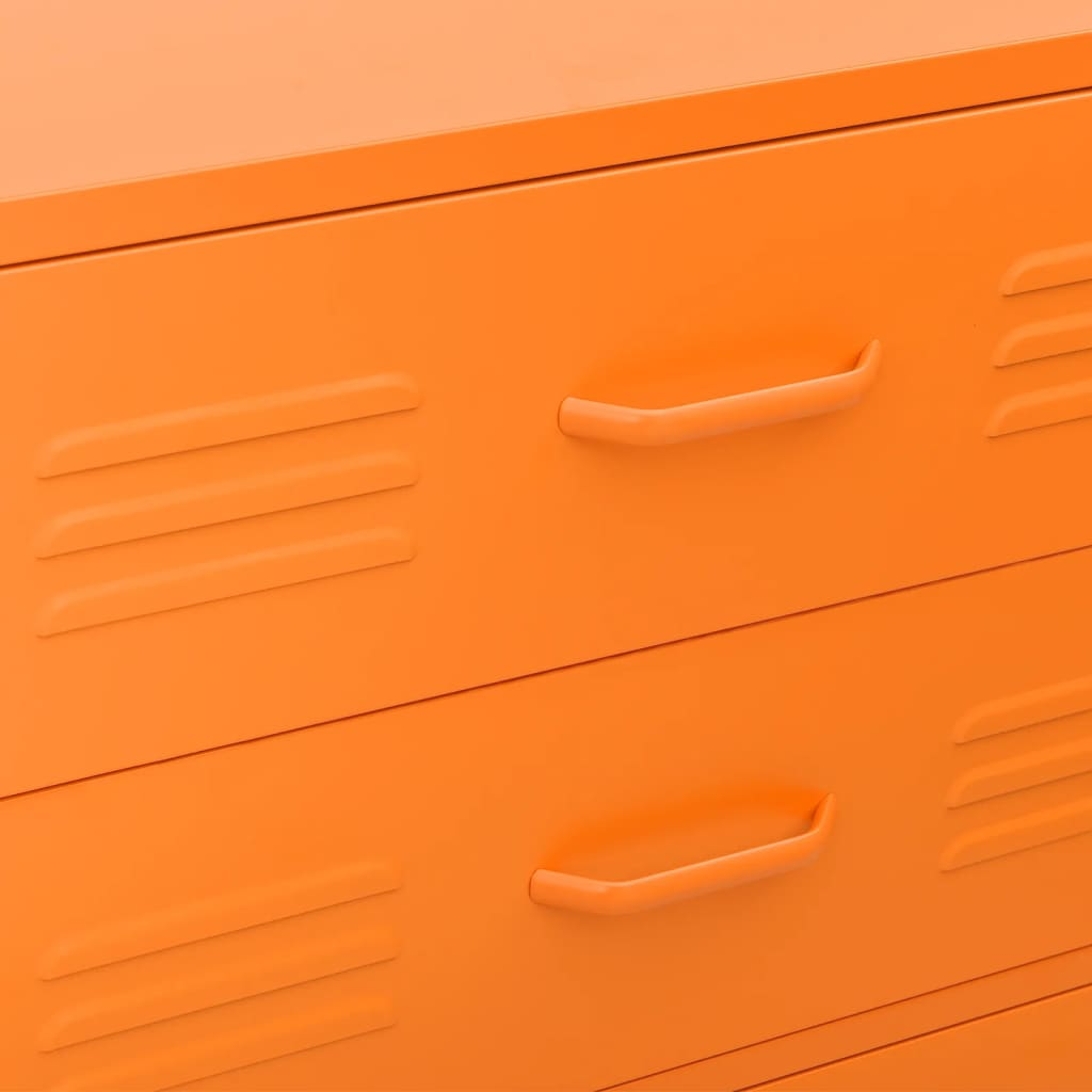 Orange Steel Chest of Drawers - Sudd