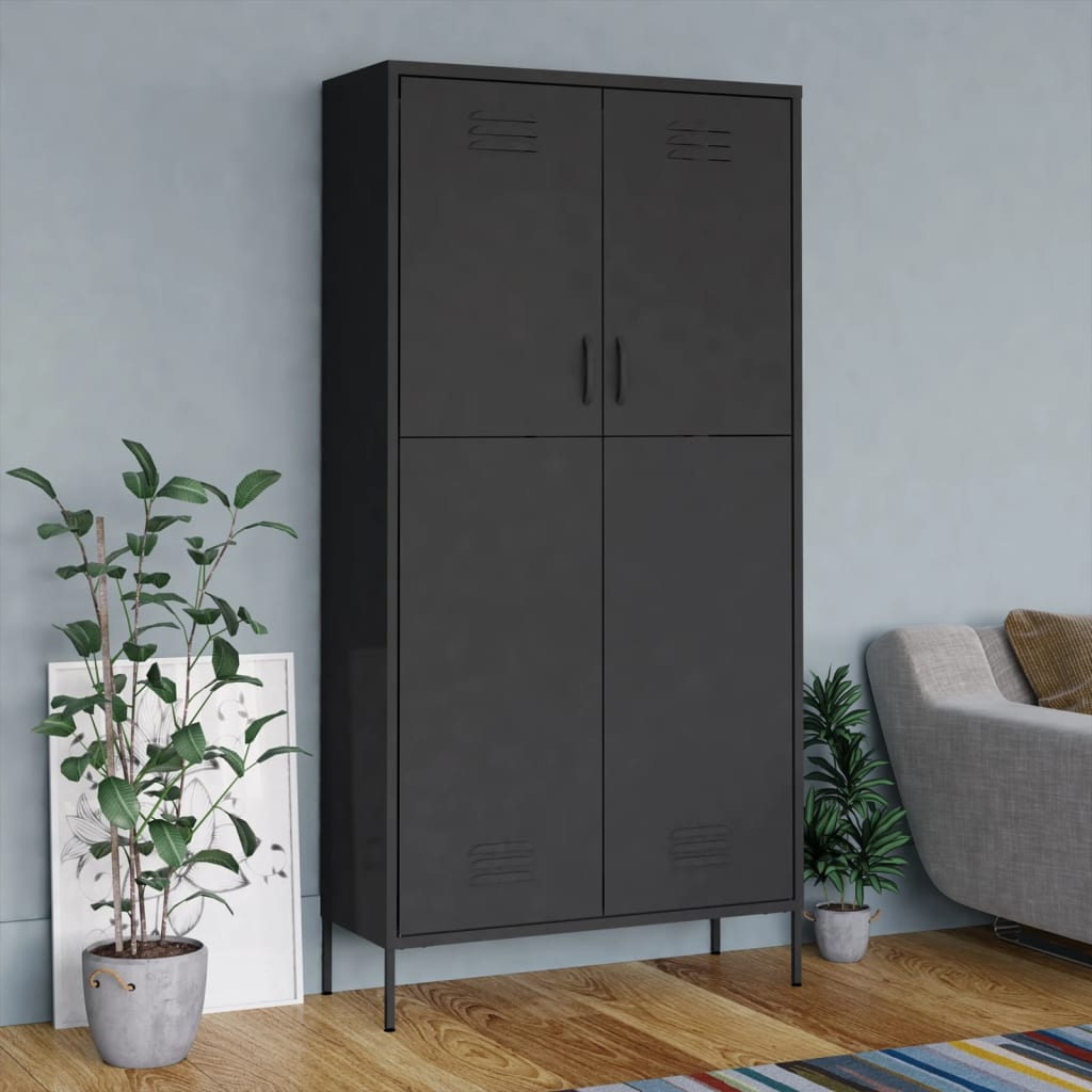 Anthracite Steel Wardrobe - Sudd