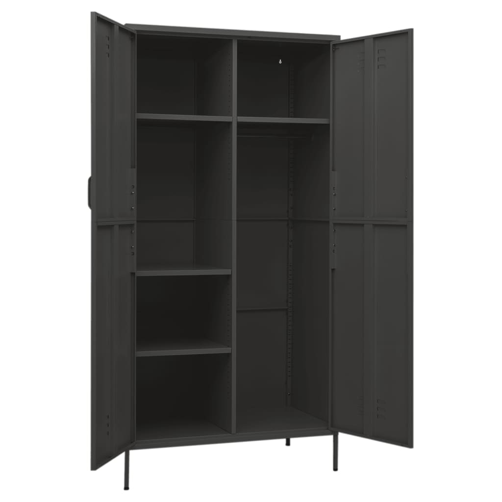 Anthracite Steel Wardrobe - Sudd