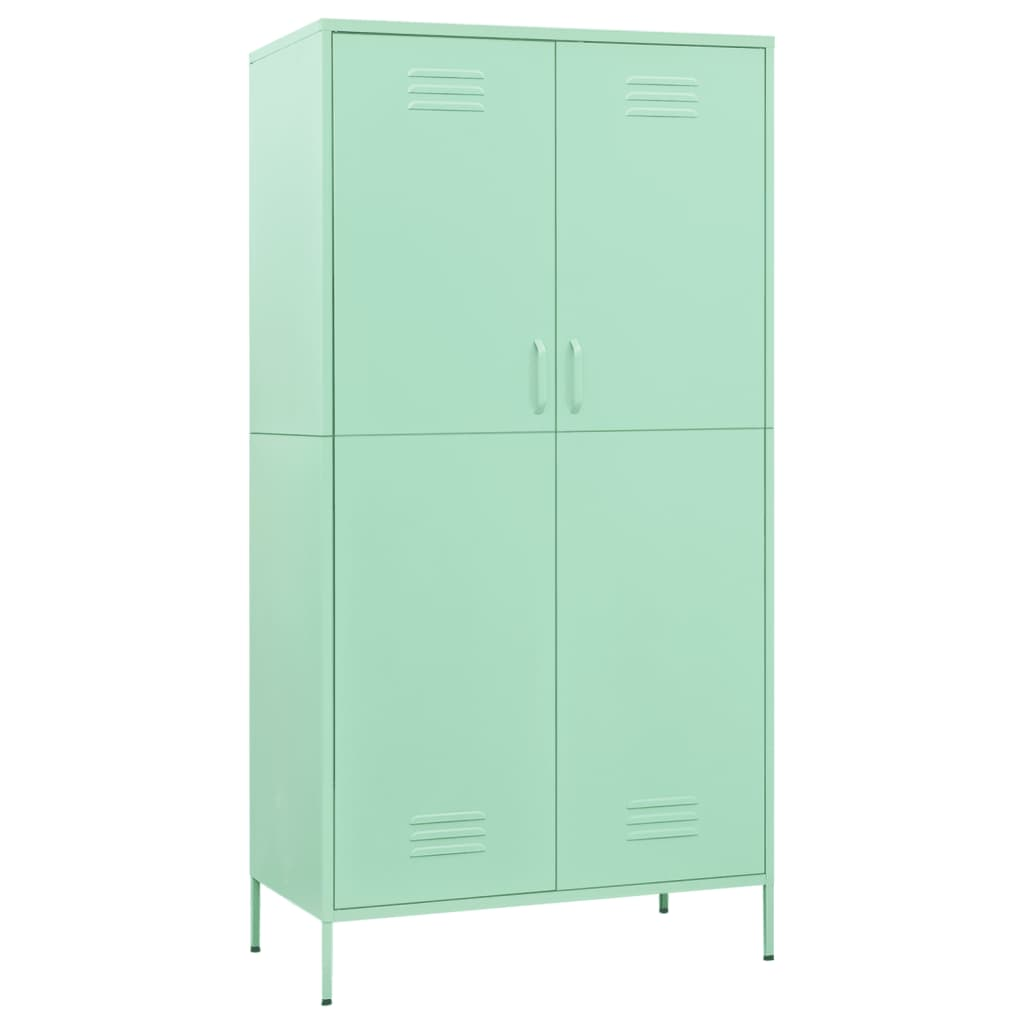 vidaXL Wardrobe Mint 90x50x180 cm Steel - Sudd