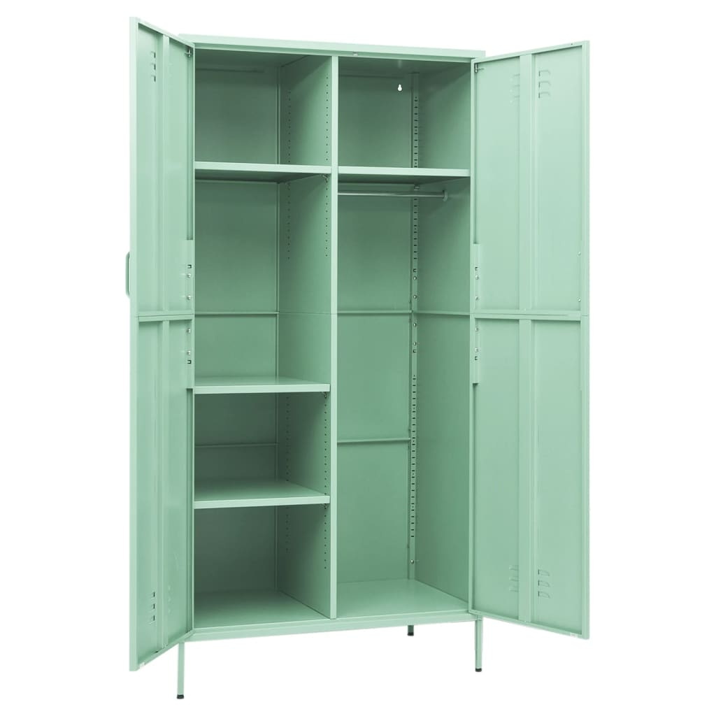 vidaXL Wardrobe Mint 90x50x180 cm Steel - Sudd