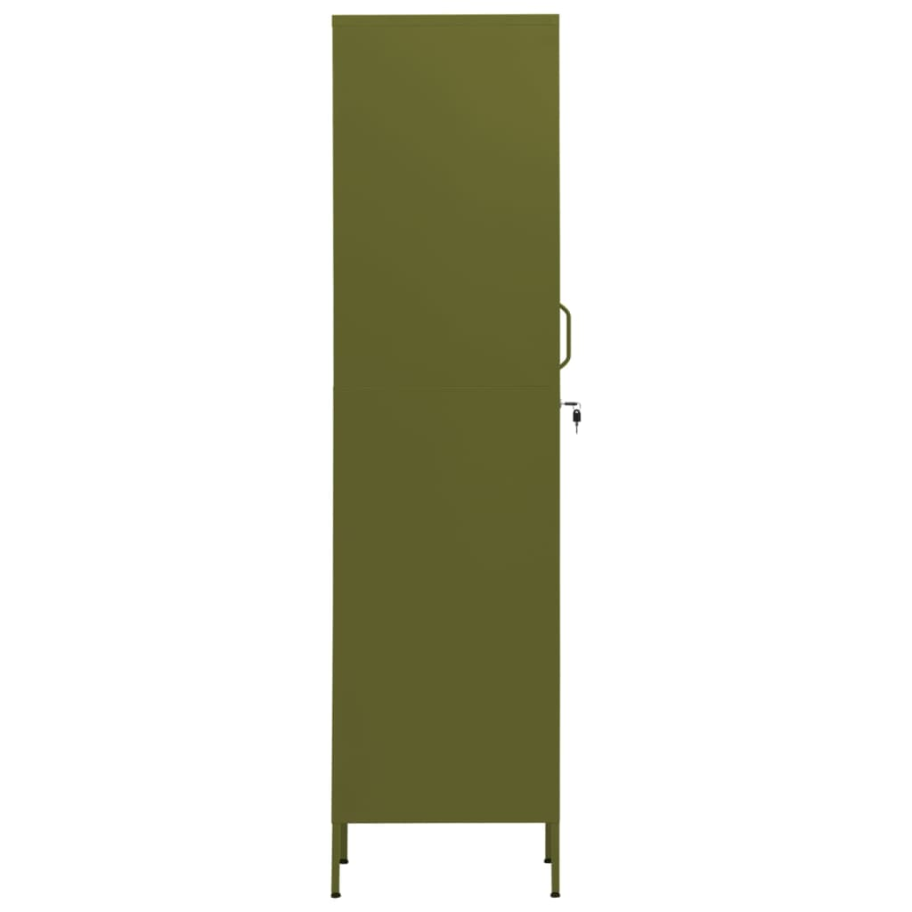 vidaXL Locker Cabinet Olive Green 35x46x180 cm Steel - Sudd