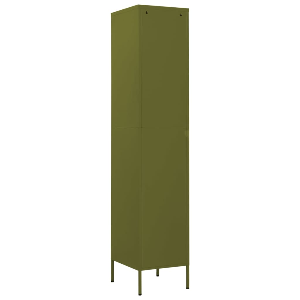 vidaXL Locker Cabinet Olive Green 35x46x180 cm Steel - Sudd