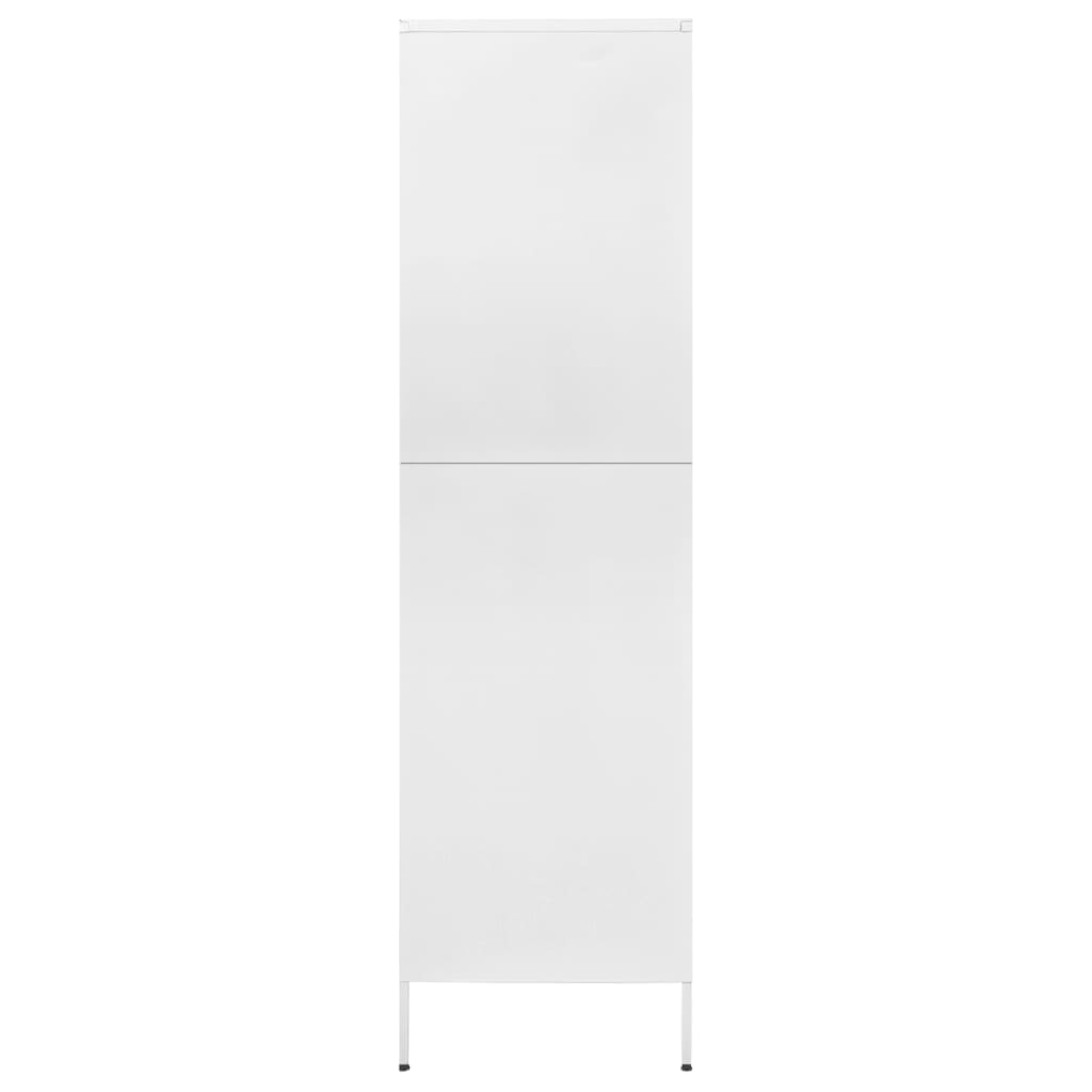 vidaXL Wardrobe White 90x50x180 cm Steel - Sudd