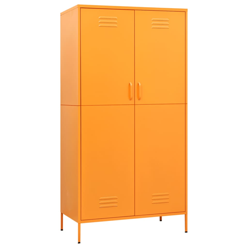 vidaXL Wardrobe Mustard Yellow 90x50x180 cm Steel - Sudd