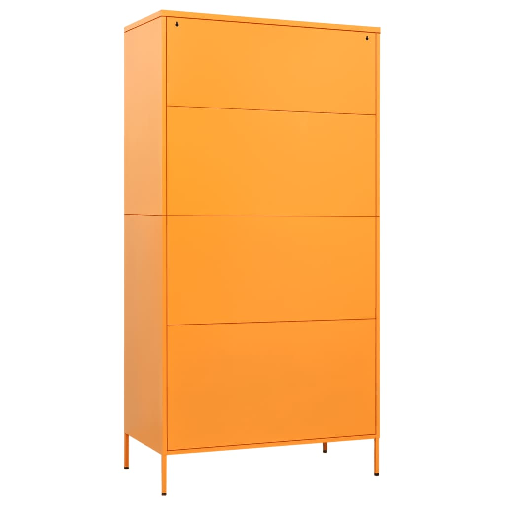 vidaXL Wardrobe Mustard Yellow 90x50x180 cm Steel - Sudd