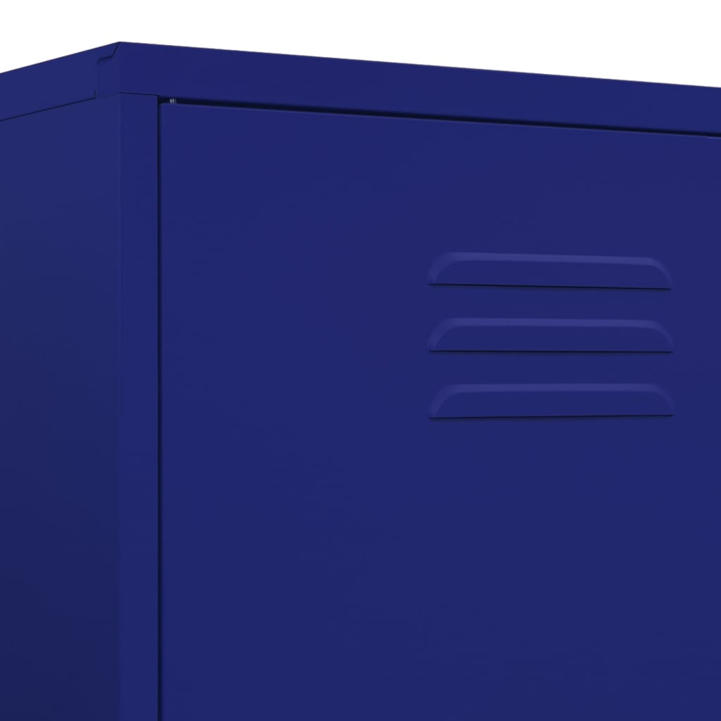 vidaXL Wardrobe Navy Blue 90x50x180 cm Steel - Sudd