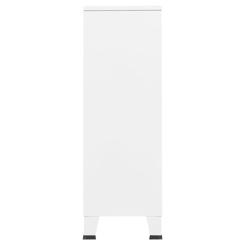 vidaXL Industrial Wardrobe White 67x35x107 cm Steel - Sudd