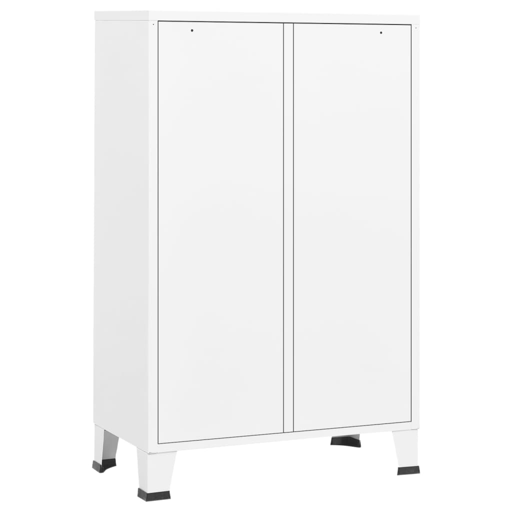 vidaXL Industrial Wardrobe White 67x35x107 cm Steel - Sudd