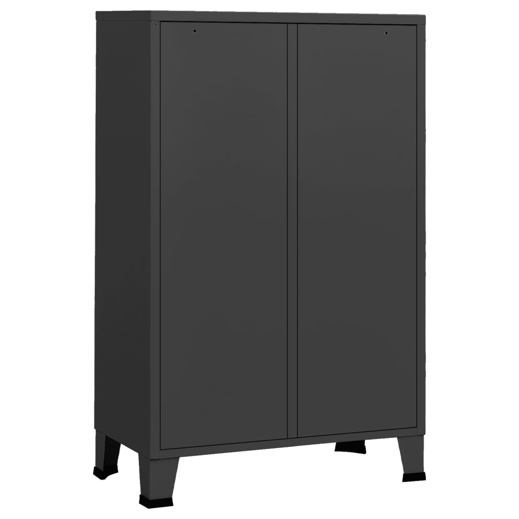 vidaXL Industrial Wardrobe Anthracite 67x35x107 cm Steel - Sudd