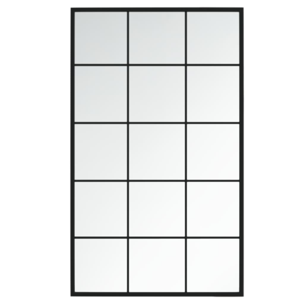 Black Metal Wall Mirror 100x60 cm - Sudd