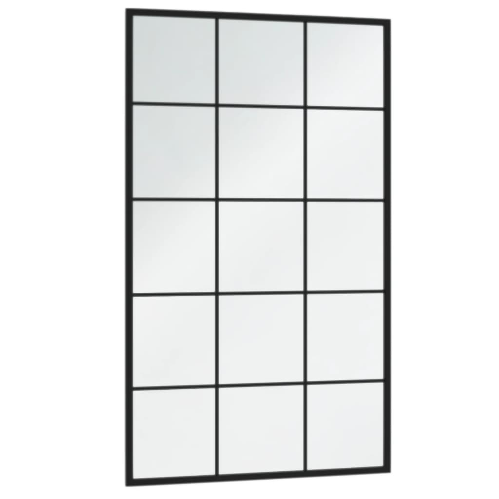 Black Metal Wall Mirror 100x60 cm - Sudd