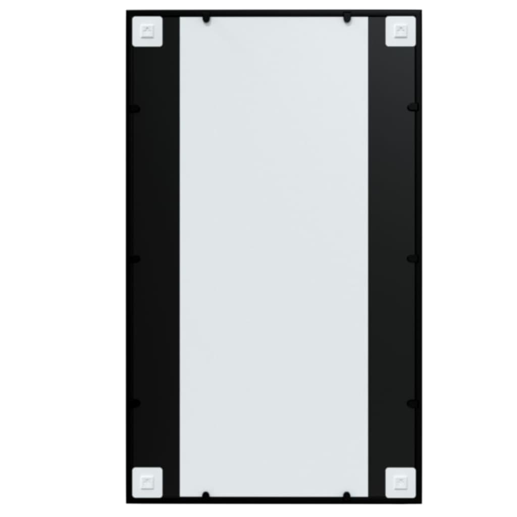 Black Metal Wall Mirror 100x60 cm - Sudd