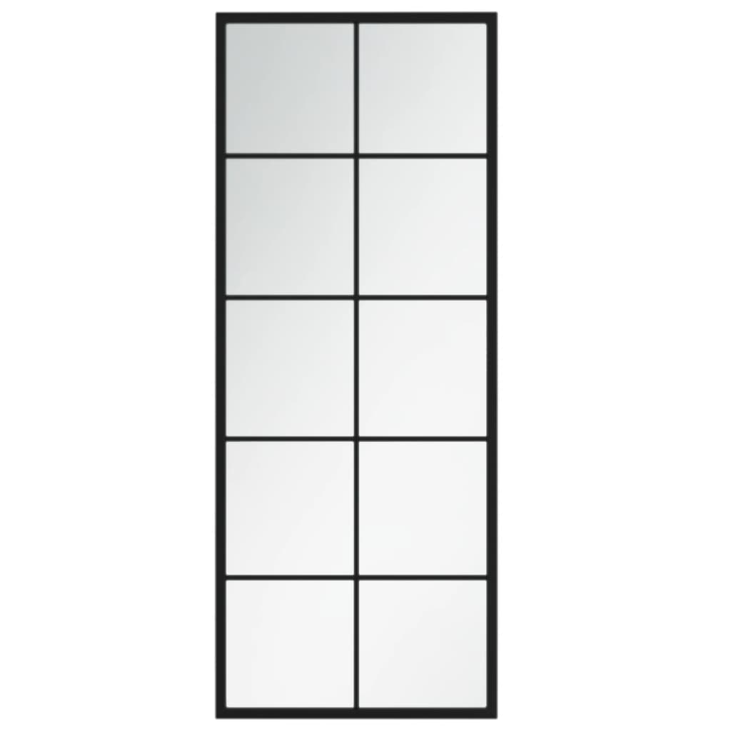 Black Metal Wall Mirror 100x40 cm - Sudd