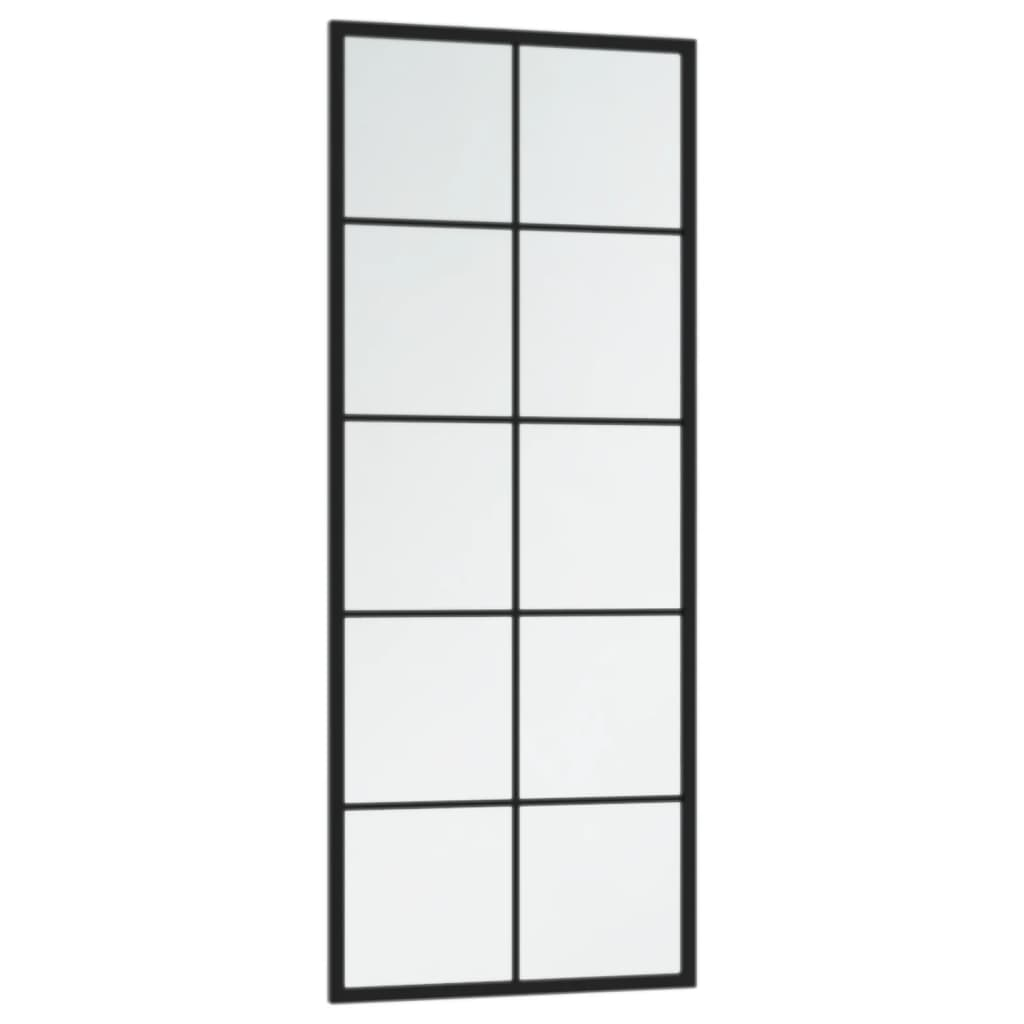 Black Metal Wall Mirror 100x40 cm - Sudd