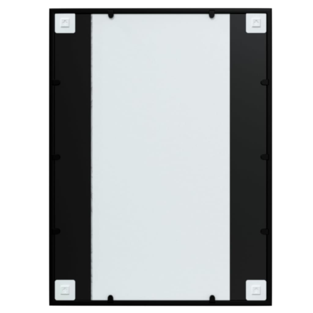 vidaXL Wall Mirror Black 80x60 cm Metal - Sleek Design, Easy Installation - Sudd