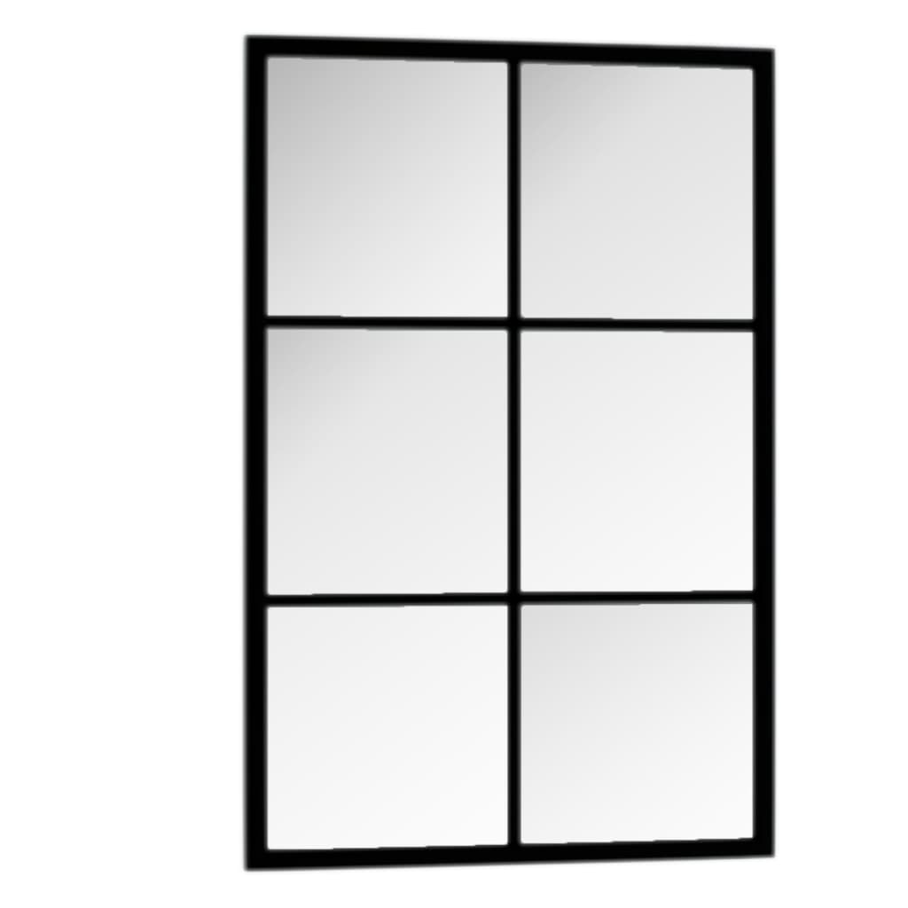 vidaXL Wall Mirror Black 60x40 cm Metal - Sleek & Classic Design - Sudd