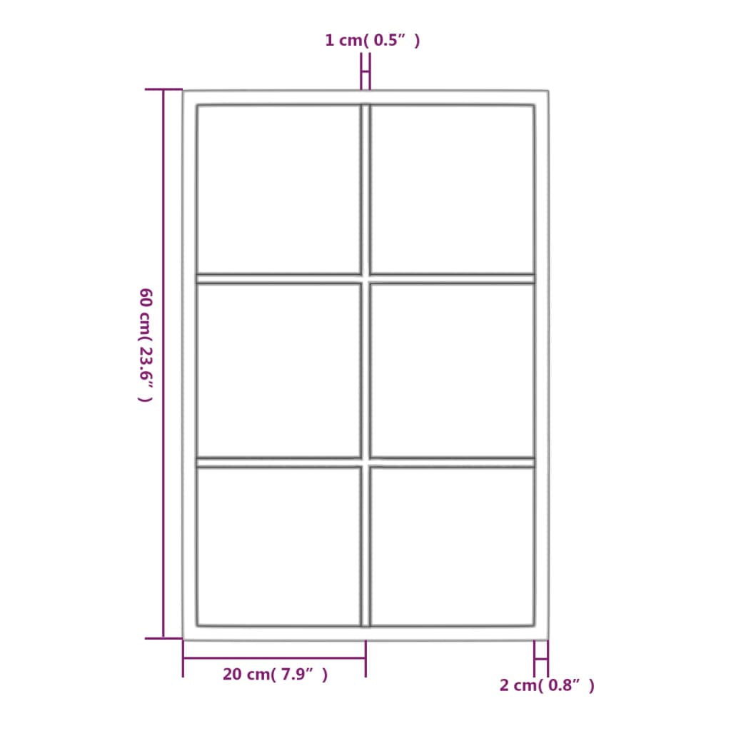 vidaXL Wall Mirror Black 60x40 cm Metal - Sleek & Classic Design - Sudd