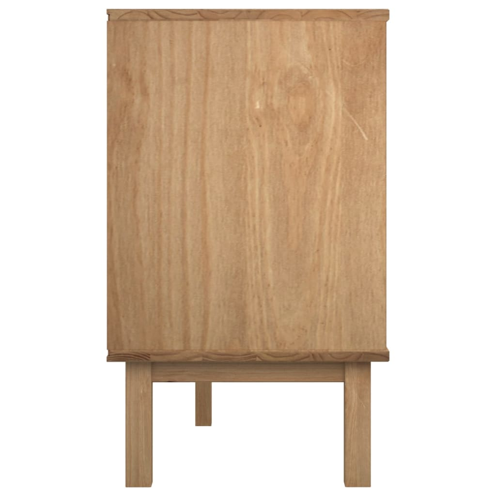 vidaXL Drawer Cabinet OTTA Brown&Grey 111x43x73.5cm Solid Wood Pine - Sudd