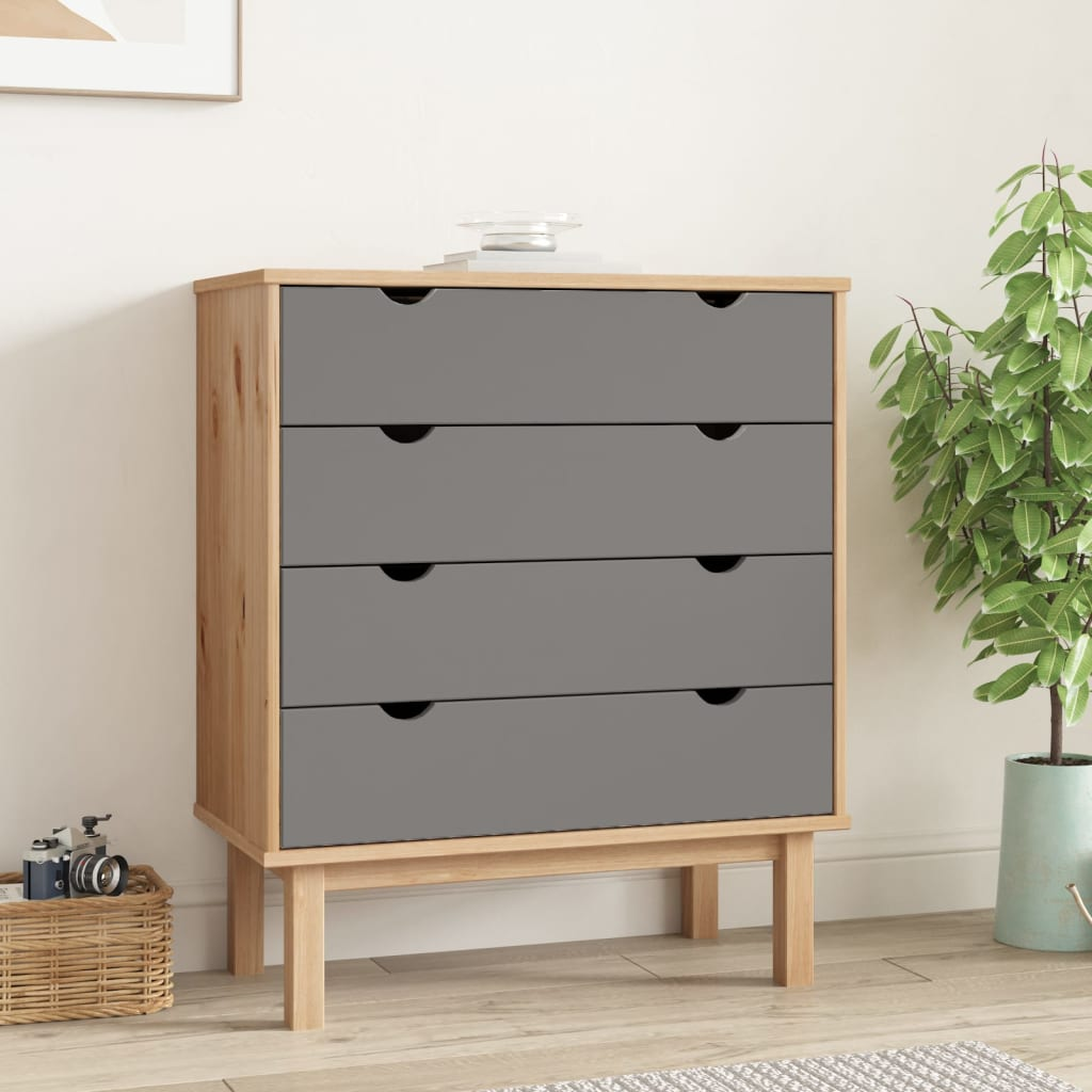 Brown and Grey Drawer Cabinet - Sudd