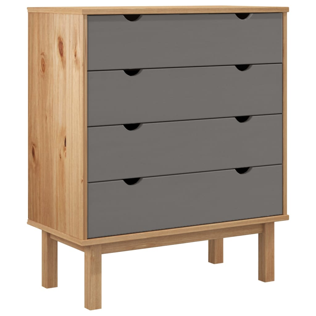 Brown and Grey Drawer Cabinet - Sudd