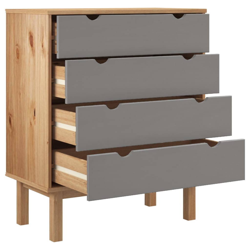 Brown and Grey Drawer Cabinet - Sudd