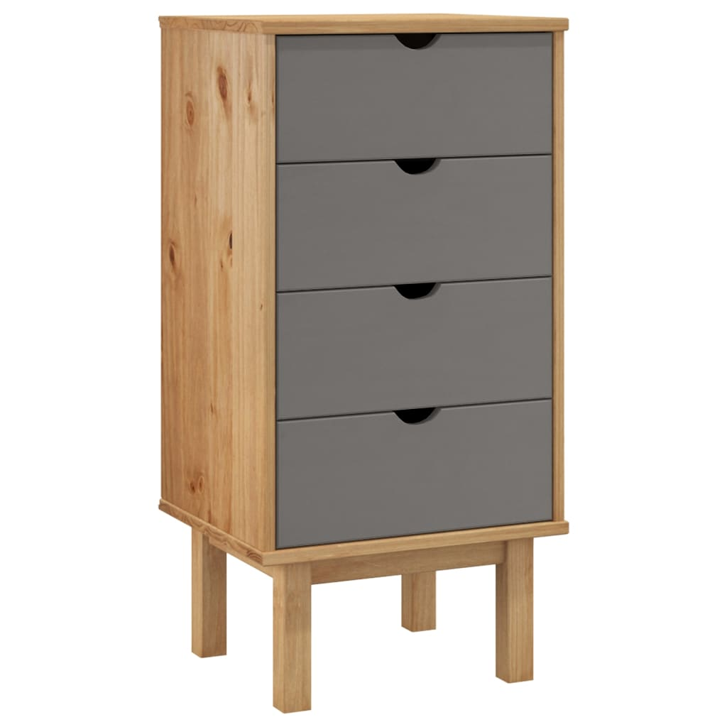 Brown and Grey Drawer Cabinet - Sudd