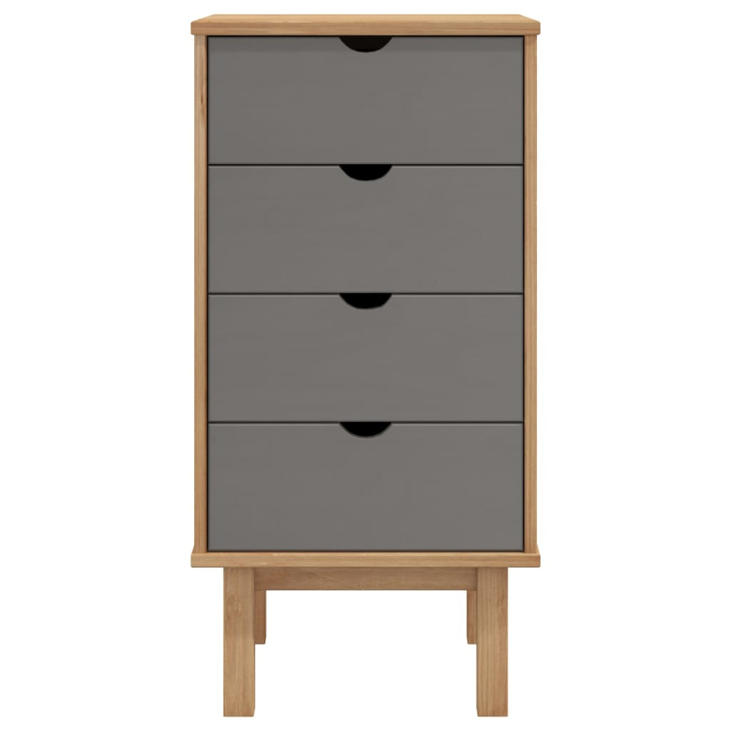 Brown and Grey Drawer Cabinet - Sudd