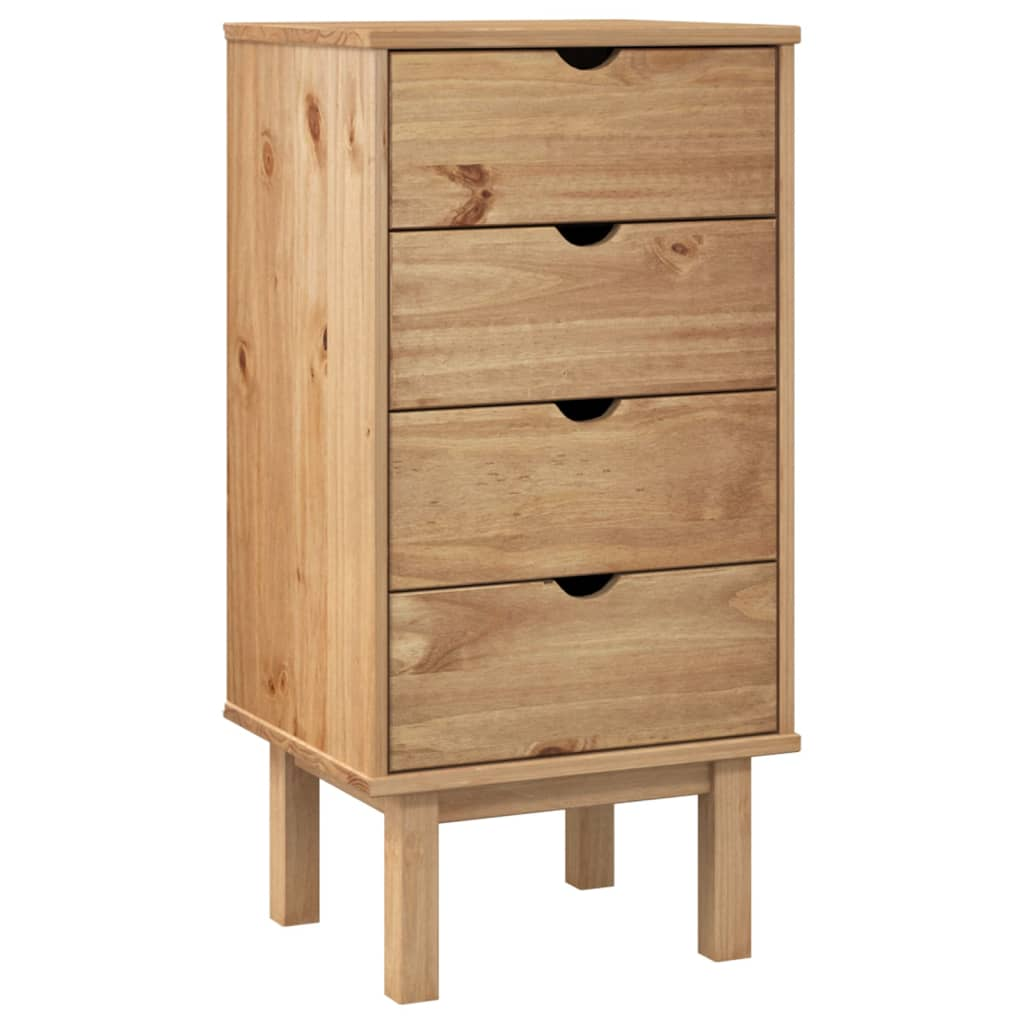 vidaXL Drawer Cabinet OTTA 45x39x90cm Solid Wood Pine - Sudd