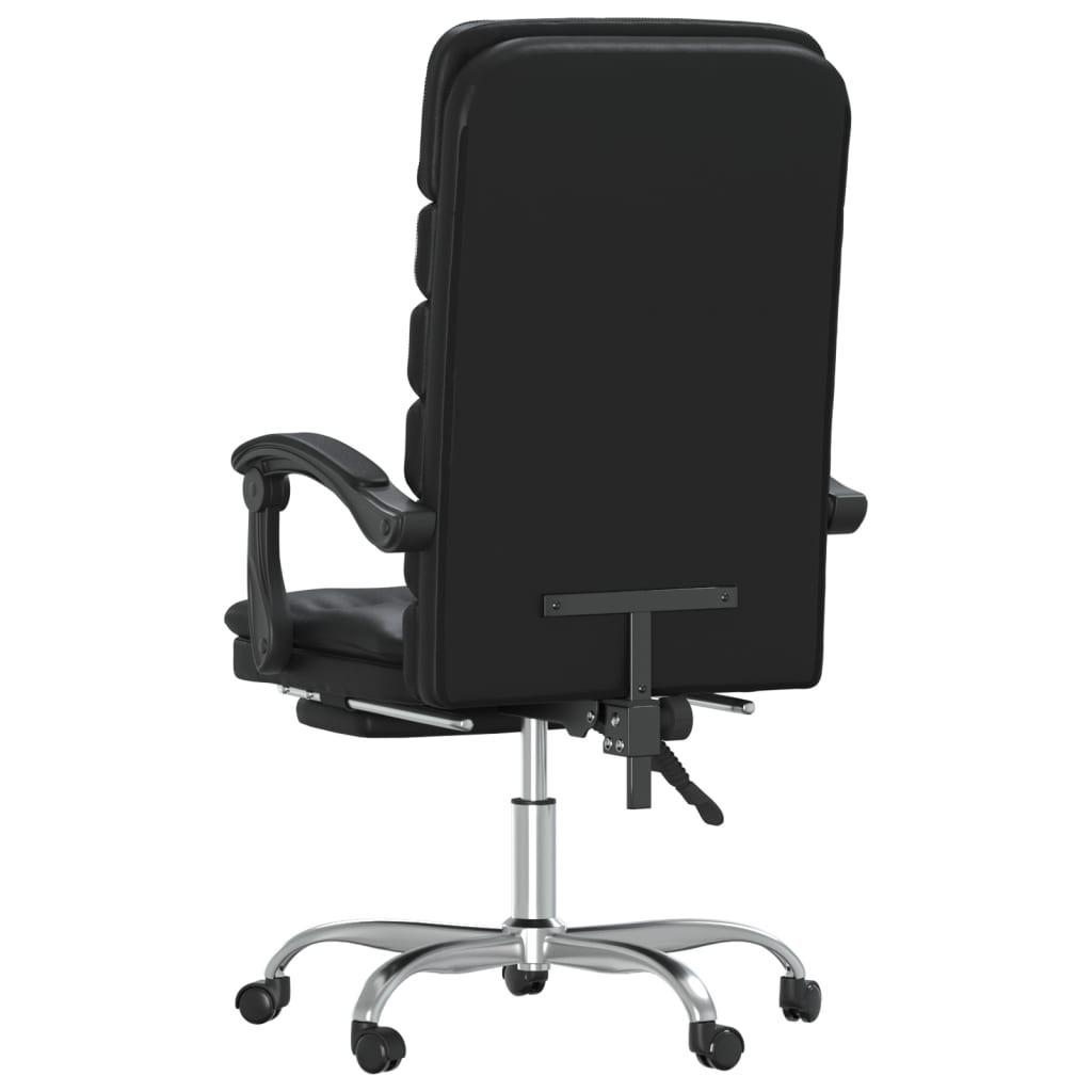 vidaXL Massage Reclining Office Chair Black Faux Leather - Sudd